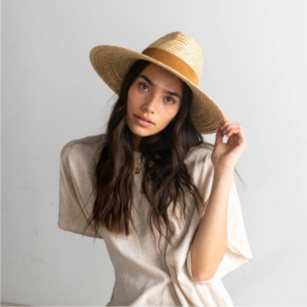 Gigi Pip Isla straw fedora hat NWT